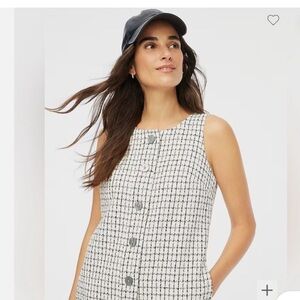 BNWT J. CREW TWEED BUTTON DOWN DRESS SZ 6
